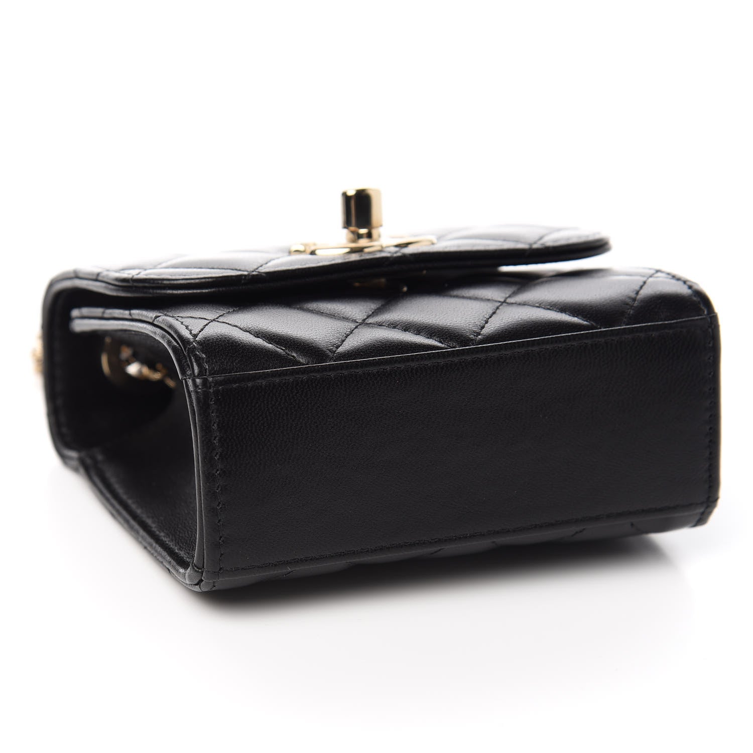 Chanel Lambskin Quilted Mini Trendy CC Chain Wallet Black 7 of 9