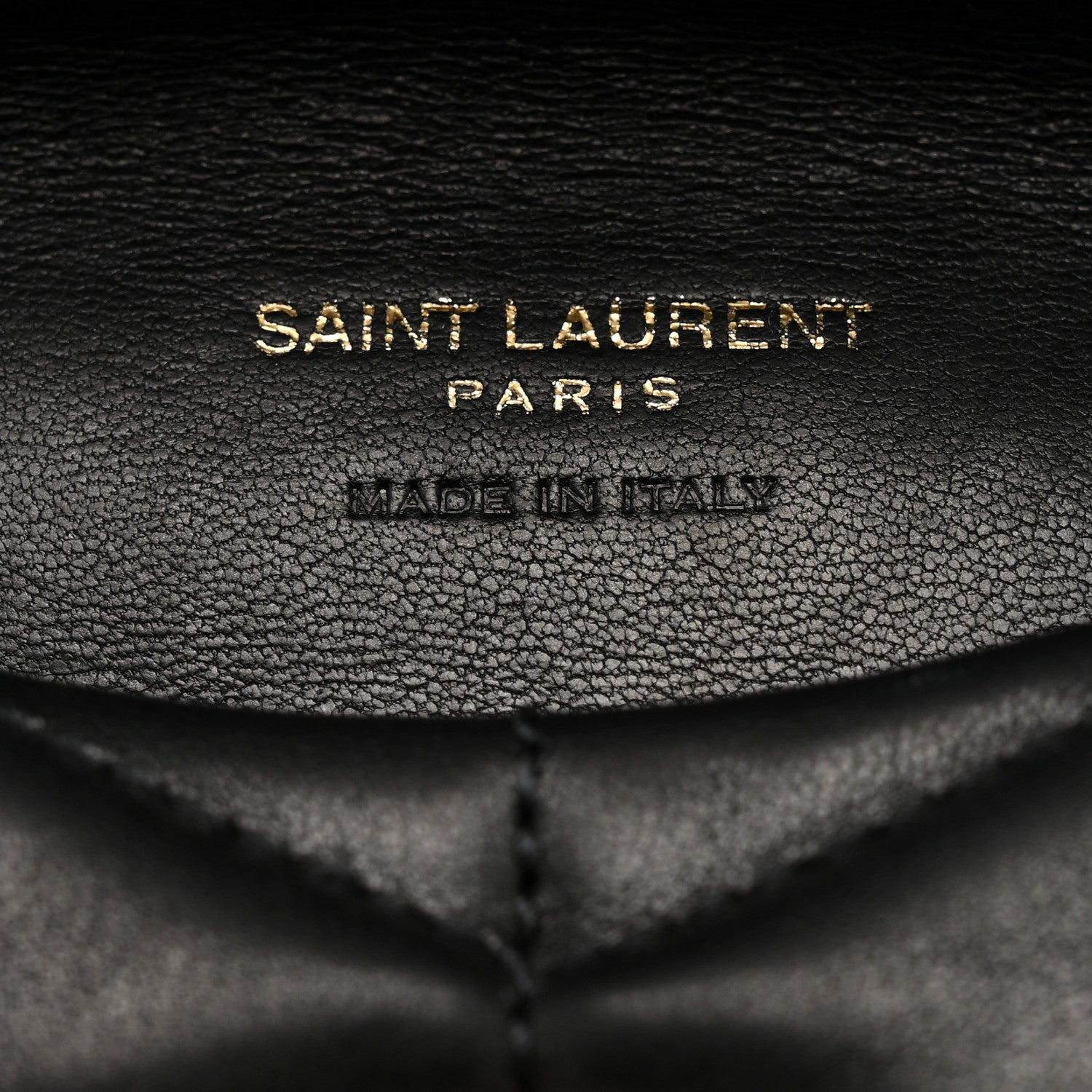 Saint Laurent Lambskin Monogram Loulou Puffer Pouch Clutch Black 6 of 9