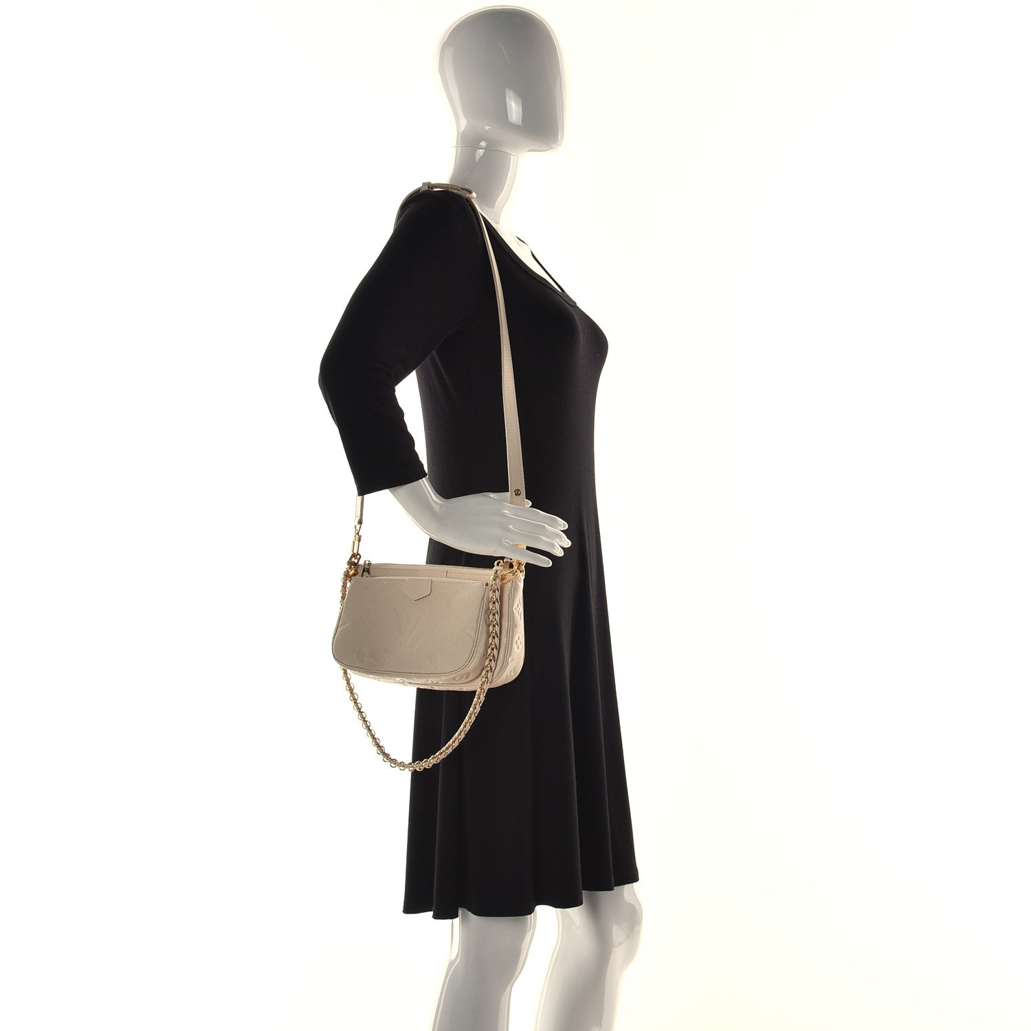 Louis Vuitton Empreinte Monogram Giant Multi Pochette Accessories Cream 4 of 12