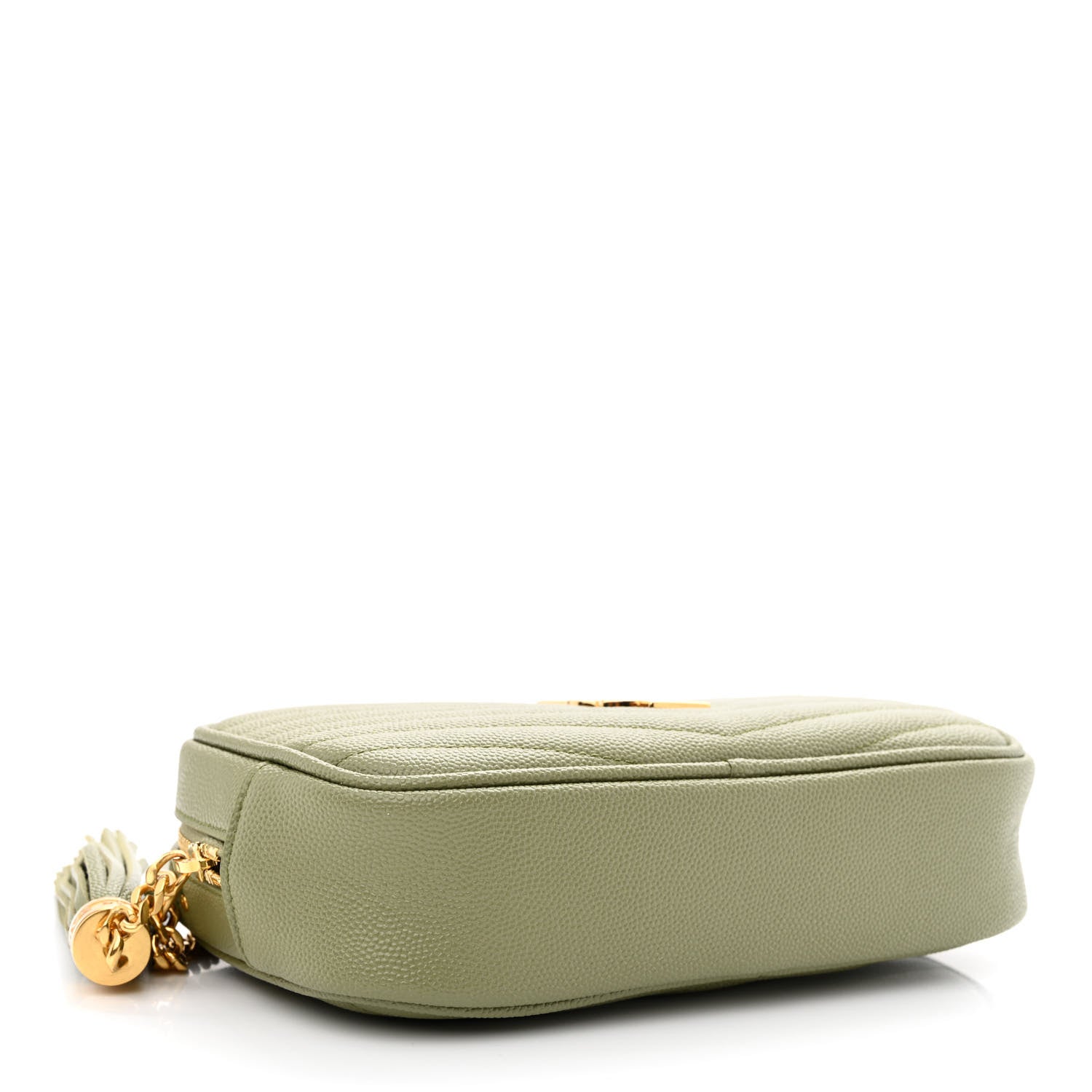 Saint Laurent Grain De Poudre Matelasse Monogram Mini Lou Camera Bag Pistachio 4 of 10