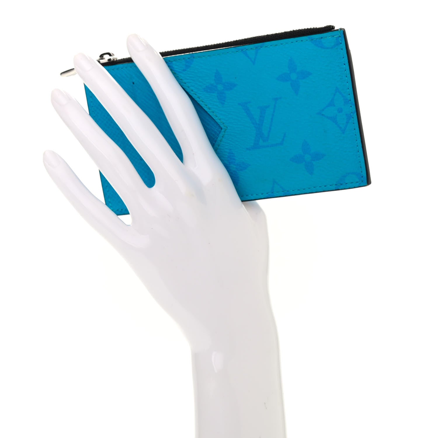 Louis Vuitton Taigarama Coin Card Holder Blue Lagoon 2 of 8
