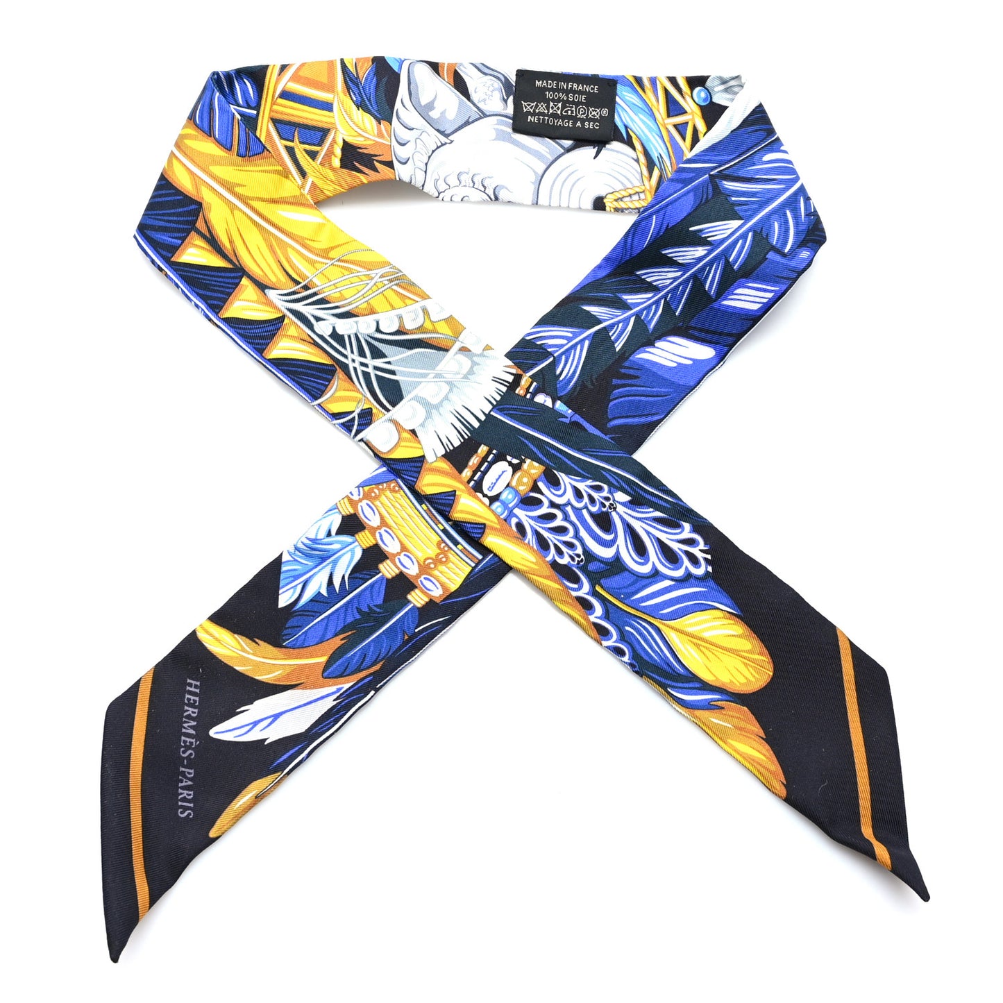 Silk La Danse Pacifique Twilly Bleu Nuit Jaune Vif