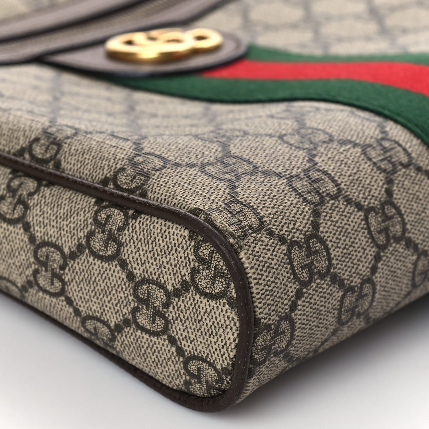 GG Supreme Monogram Web Small Ophidia Messenger Bag Brown