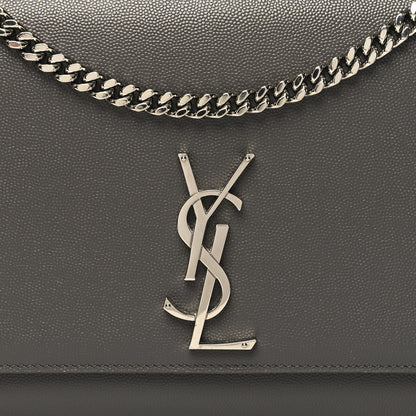 Saint Laurent Grain De Poudre Large Classic Monogram Kate Satchel Earth 7 of 11