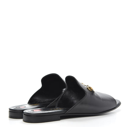 Gucci Malaga Kid Horsebit Slide Sandals 37.5 Black 4 of 11