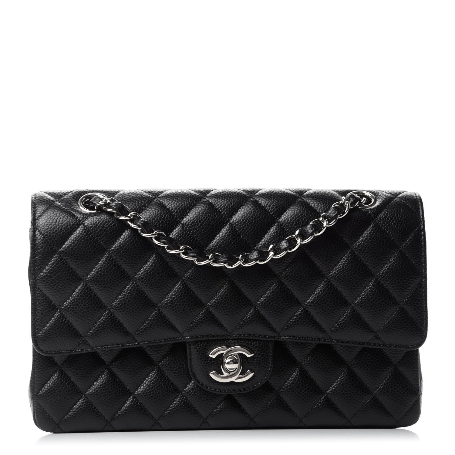 Chanel Caviar Quilted Medium Double Flap Black 1 of 12