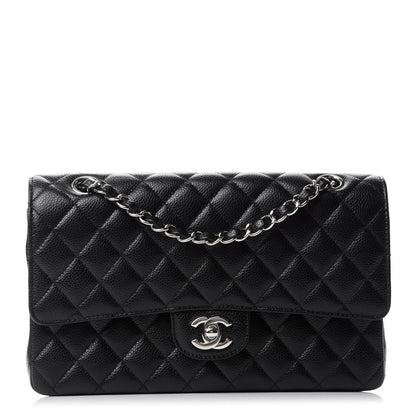 Chanel Caviar Quilted Medium Double Flap Black 1 of 12