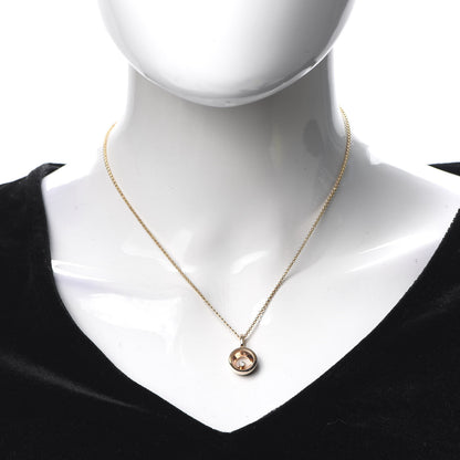 Chopard 18K Rose Gold Happy Diamonds Icons Round Pendant Necklace 2 of 7