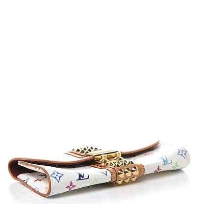 Louis Vuitton Monogram Multicolor Courtney Clutch White 4 of 8