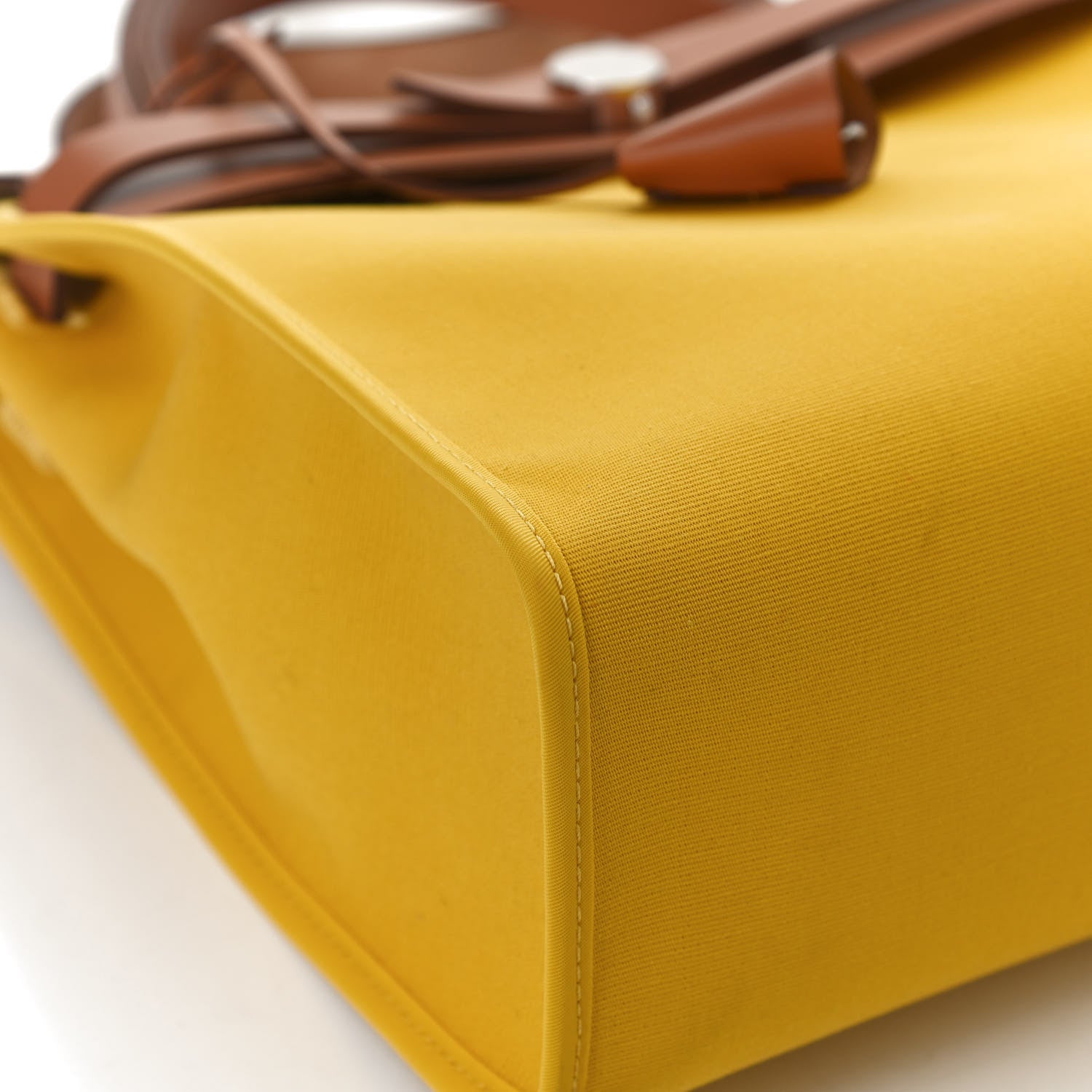 Hermes Vache Hunter Toile Officier Herbag Zip PM 31 PM Natural Jaune De Naples 10 of 12