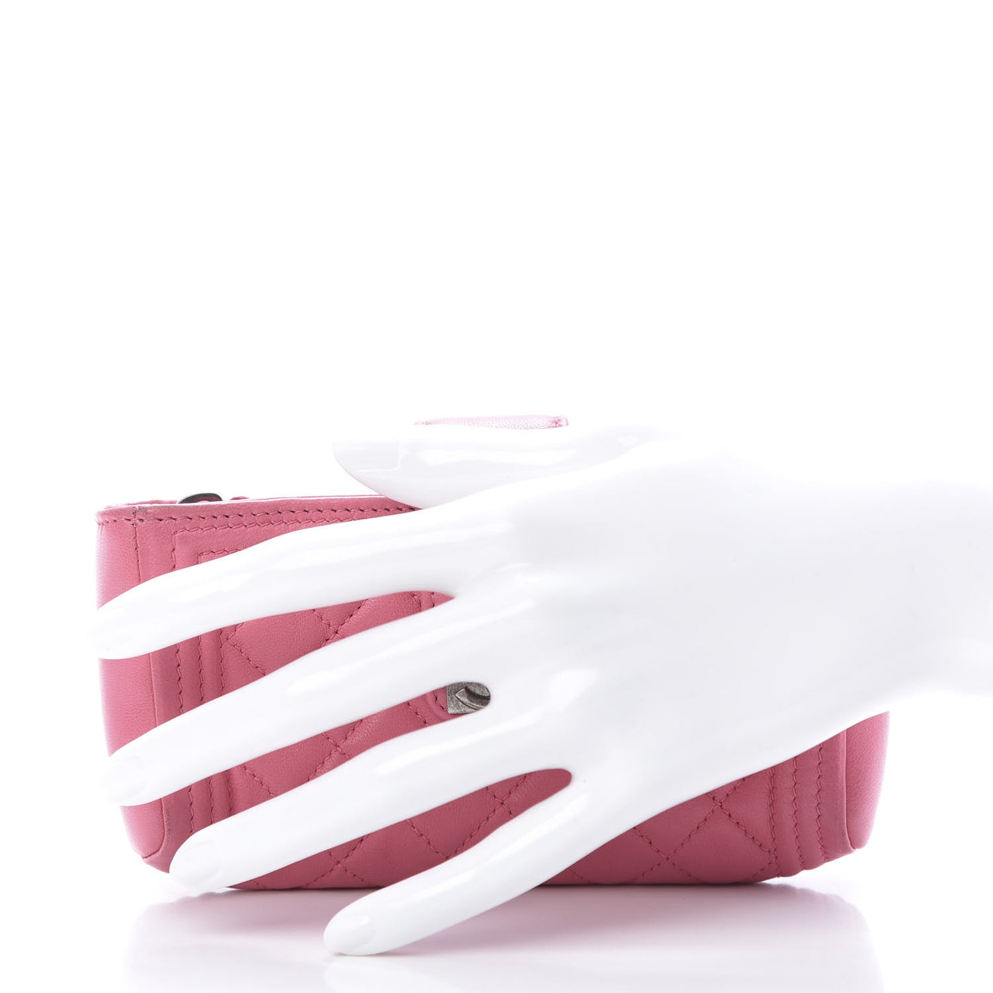 Lambskin Quilted Mini Boy Phone Holder Clutch Pink
