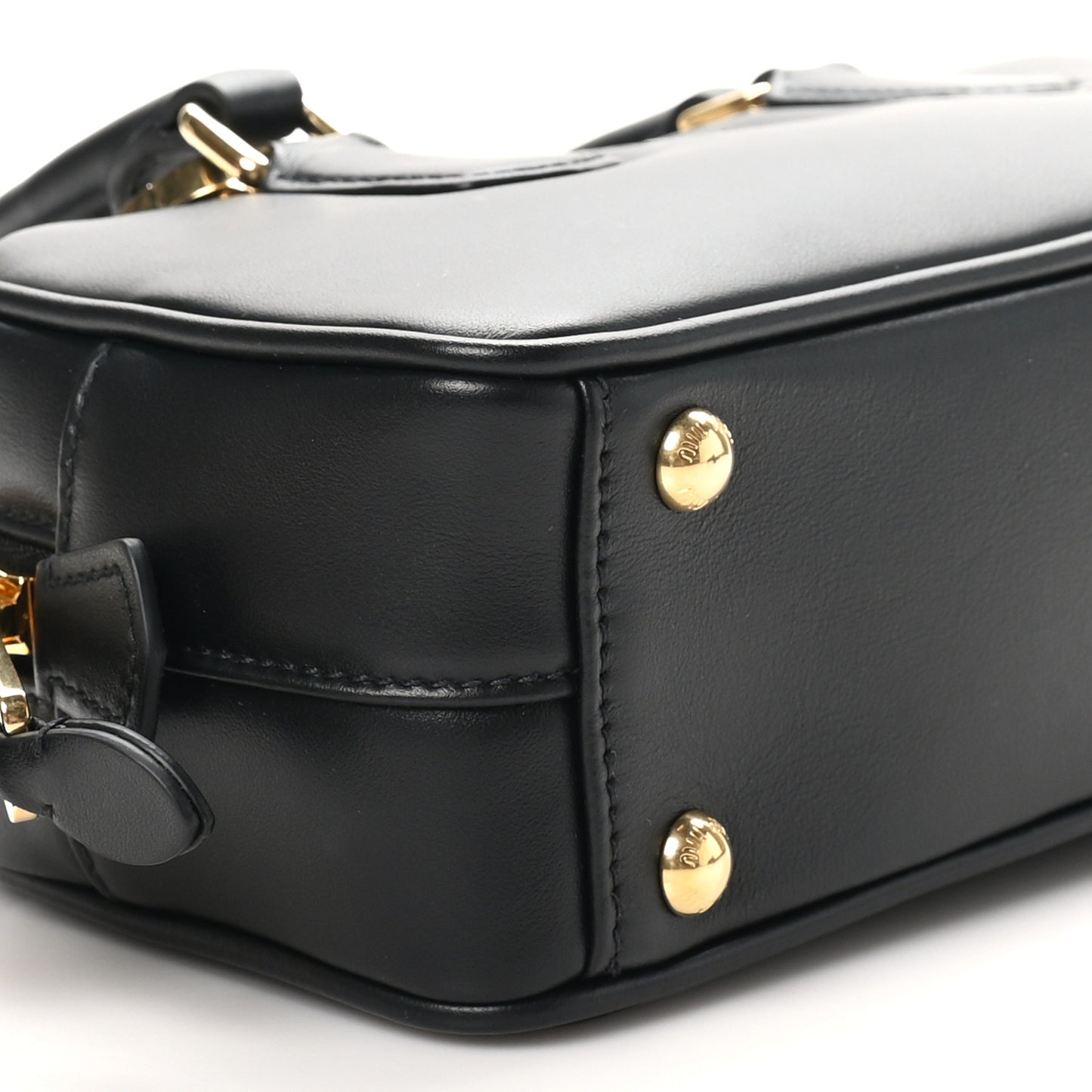 Calfskin Regular Arcadie Top Handle Bag Black