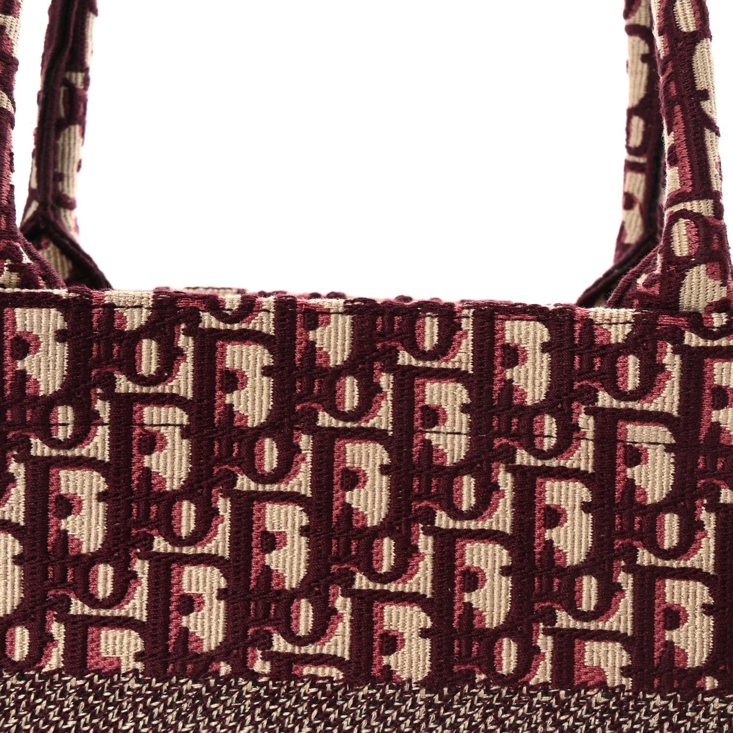 Christian Dior バック Christian Dior Oblique Medium Book Tote Burgundy Multicolor