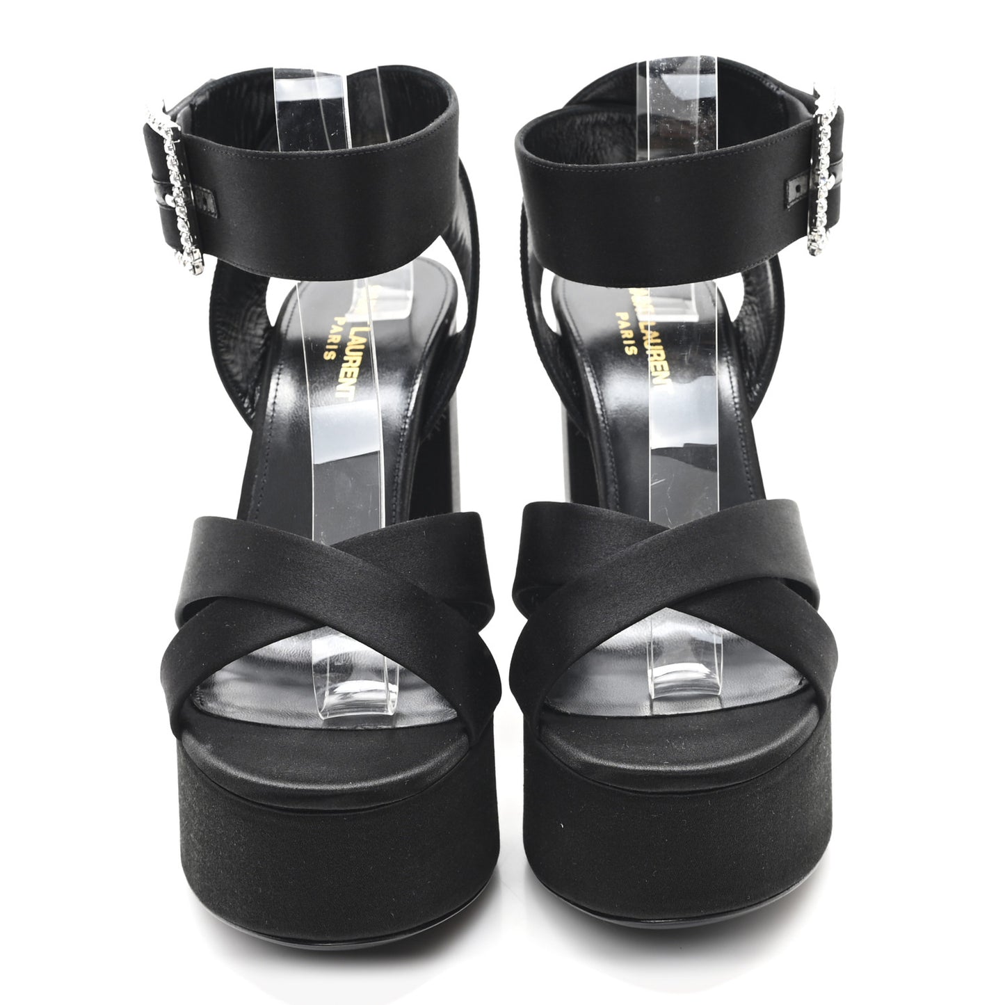 Raso Regale Bianca 85 Platform Sandals 39 Black