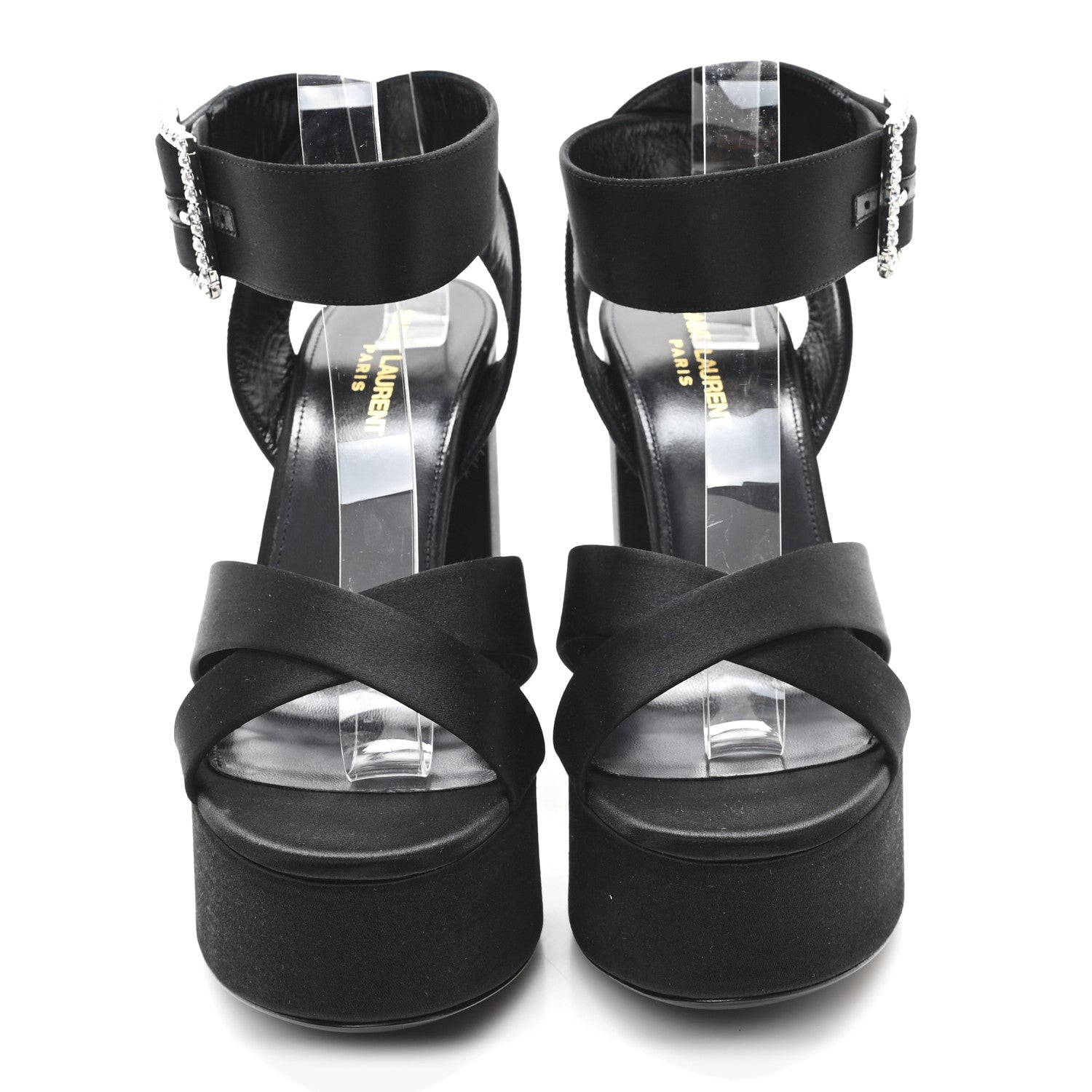 Saint Laurent Raso Regale Bianca 85 Platform Sandals 39 Black 3 of 10