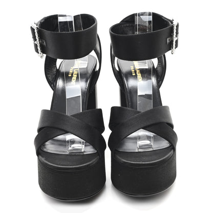 Saint Laurent Raso Regale Bianca 85 Platform Sandals 39 Black 3 of 10