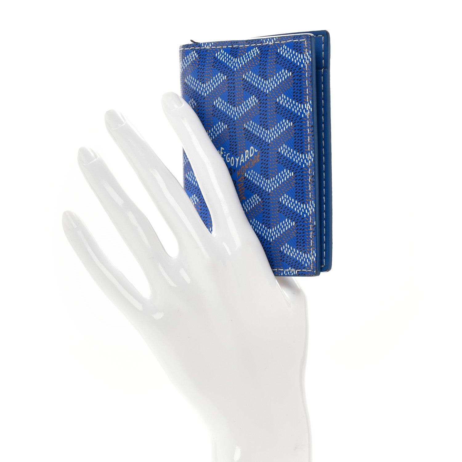 Goyard Goyardine Saint Marc Folding Card Case Sky Blue 1880299