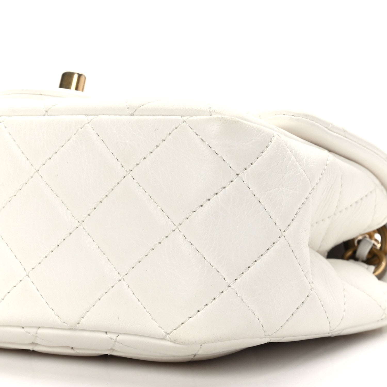 Chanel Lambskin Quilted Mini Pearl Crush Flap White 9 of 9