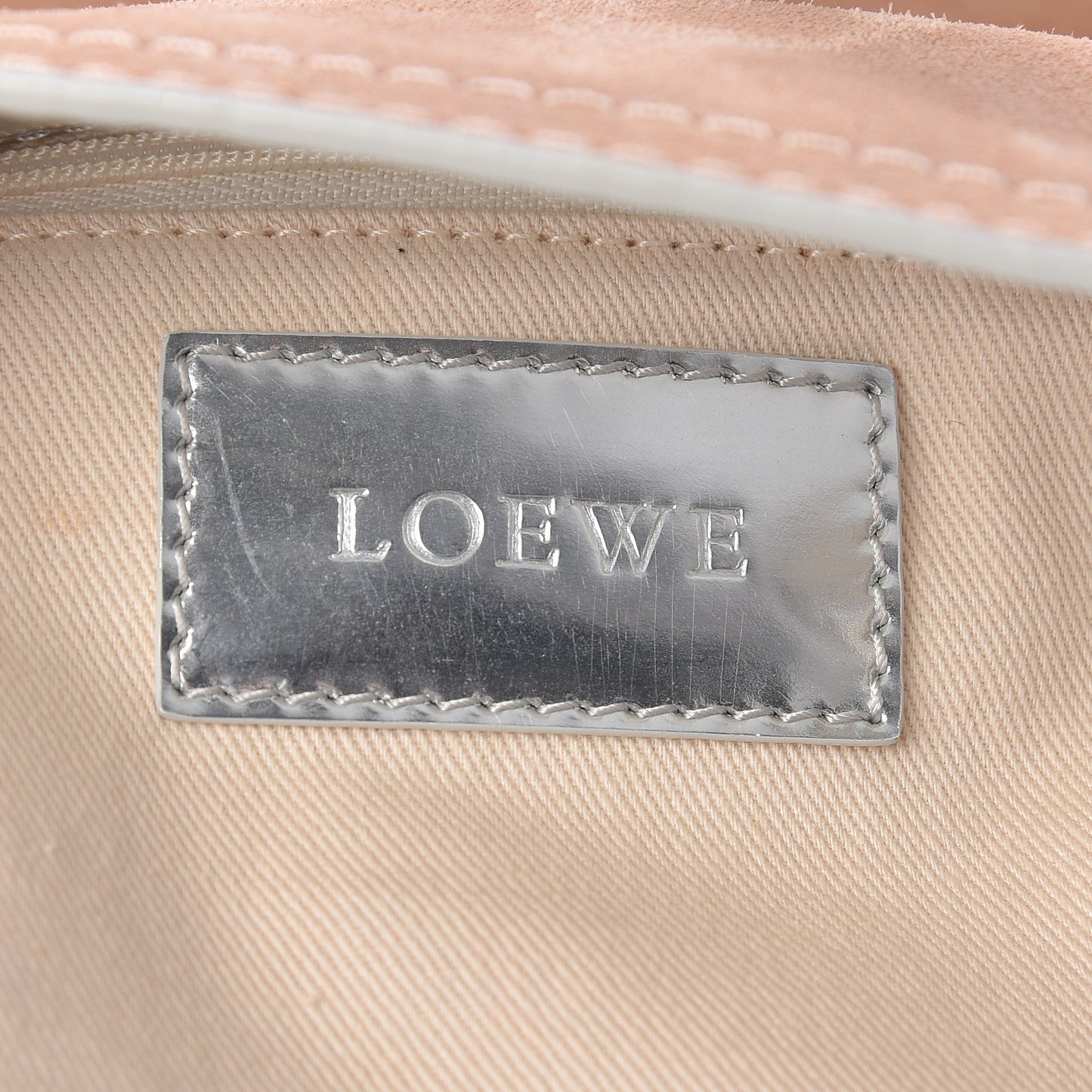 Suede Medium Shopping Tote Beige