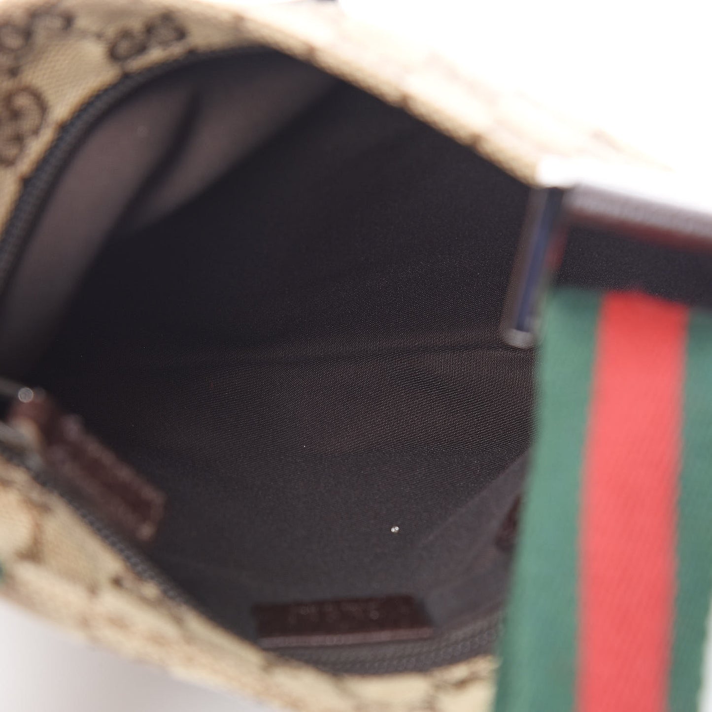 Monogram Web Medium Flat Messenger Bag Brown