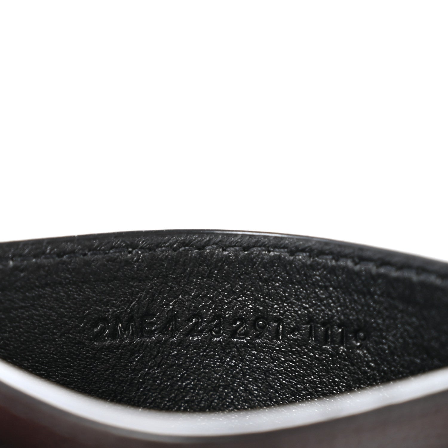 Saint Laurent Grain De Poudre Matelasse Chevron Monogram Credit Card Case Black 7 of 10