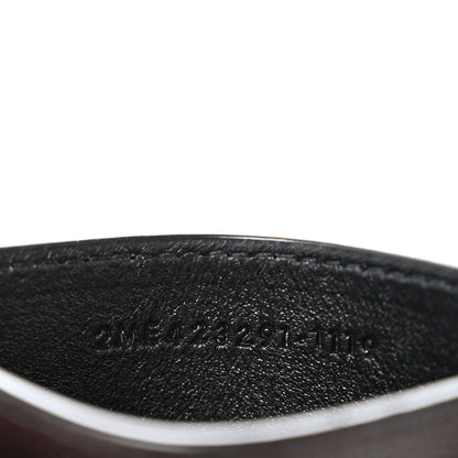 Saint Laurent Grain De Poudre Matelasse Chevron Monogram Credit Card Case Black 7 of 10