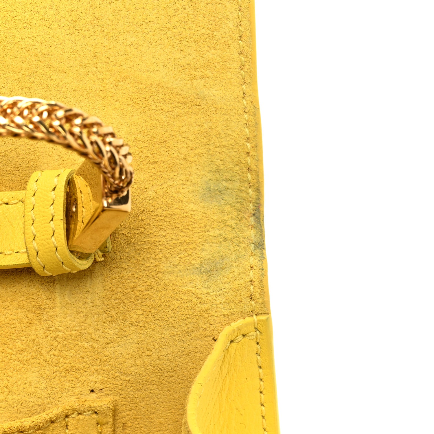 Saint Laurent Calfskin Mini Y Ligne Crossbody Pochette Bag Yellow 13 of 24