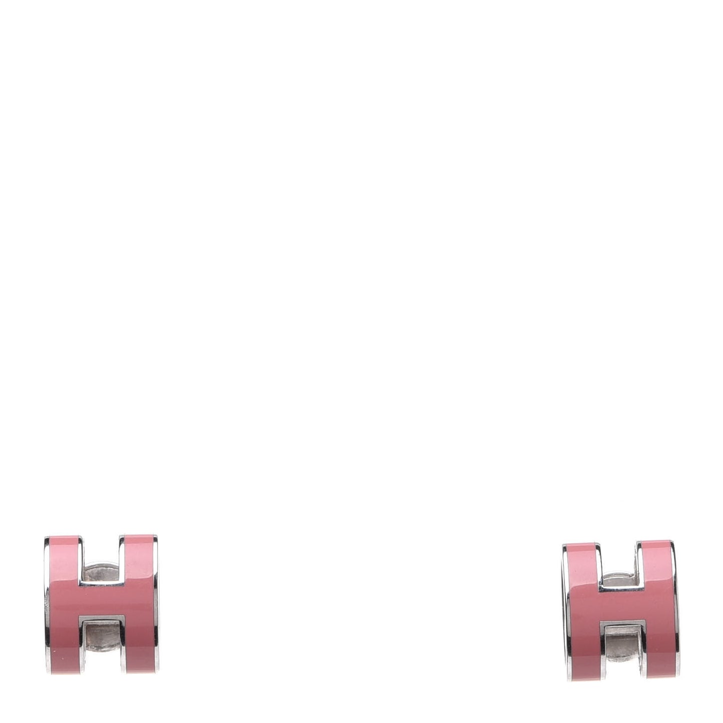 Palladium Lacquered Pop H Earrings Sugar Pink