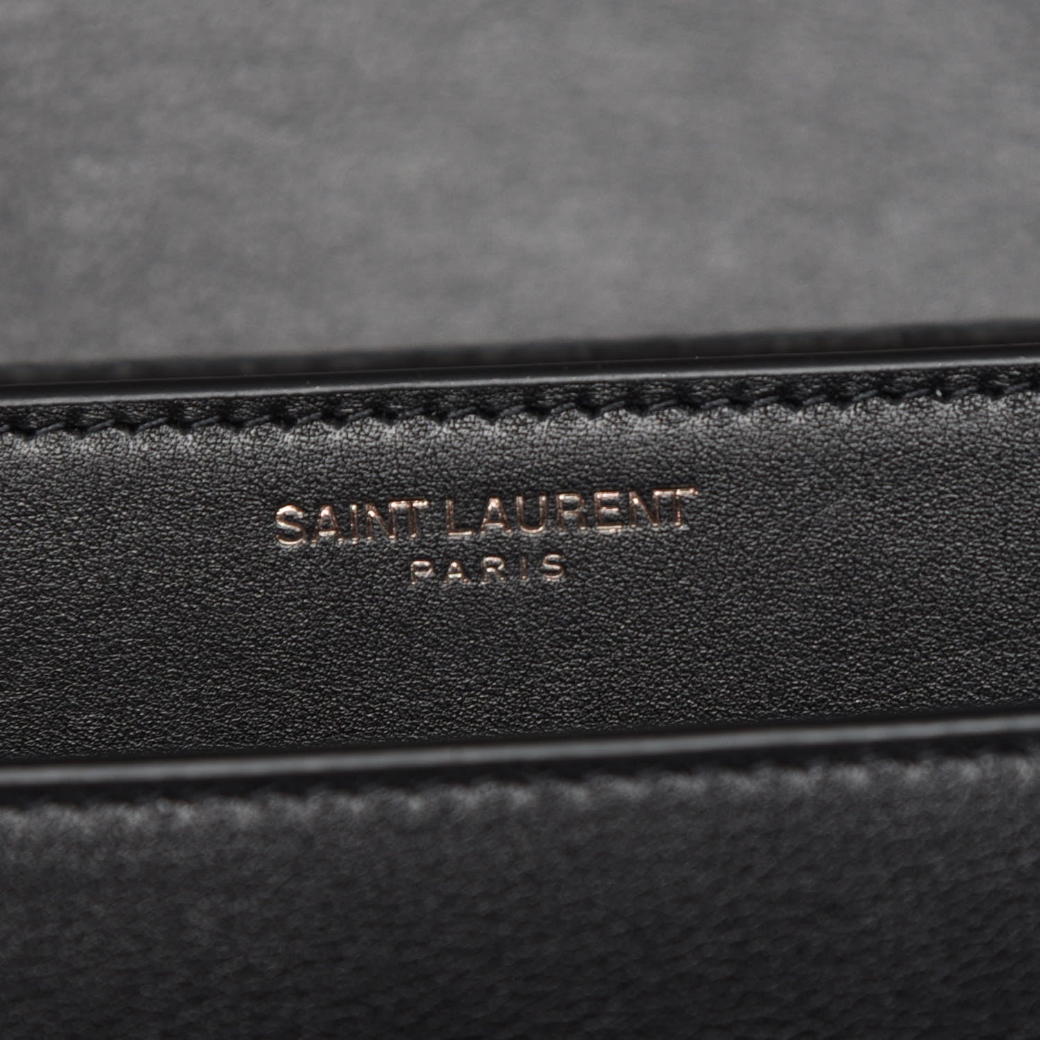 Saint Laurent Grained Calfskin Studded Medium Monogram Heart Sunset Black 10 of 11