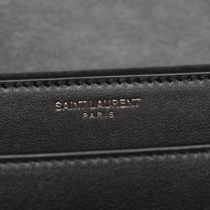 Saint Laurent Grained Calfskin Studded Medium Monogram Heart Sunset Black 10 of 11