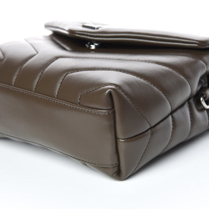 Saint Laurent Calfskin Y Quilted Monogram Toy Loulou Crossbody Bag Faggio 9 of 11
