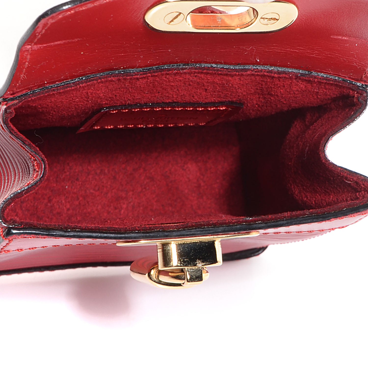 Louis Vuitton Epi Mini Steamer Bag Charm Castillan Red 5 of 7