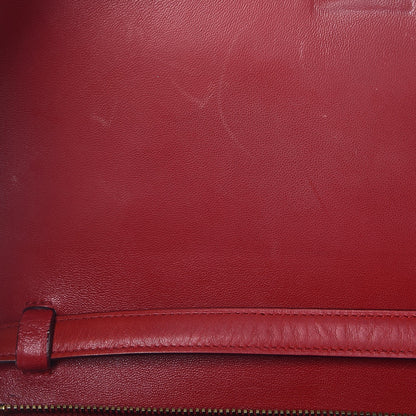 Celine Smooth Calfskin Large Classic Box Flap Bag Red 9 of 16