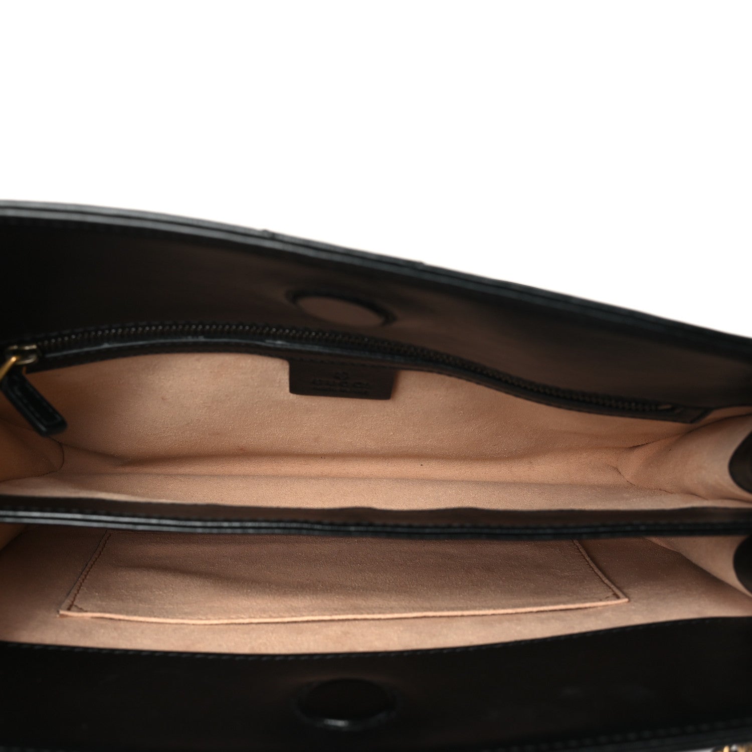 Gucci Azalea Calfskin Matelasse Heart Medium GG Marmont Slim Shoulder Bag Black 5 of 10