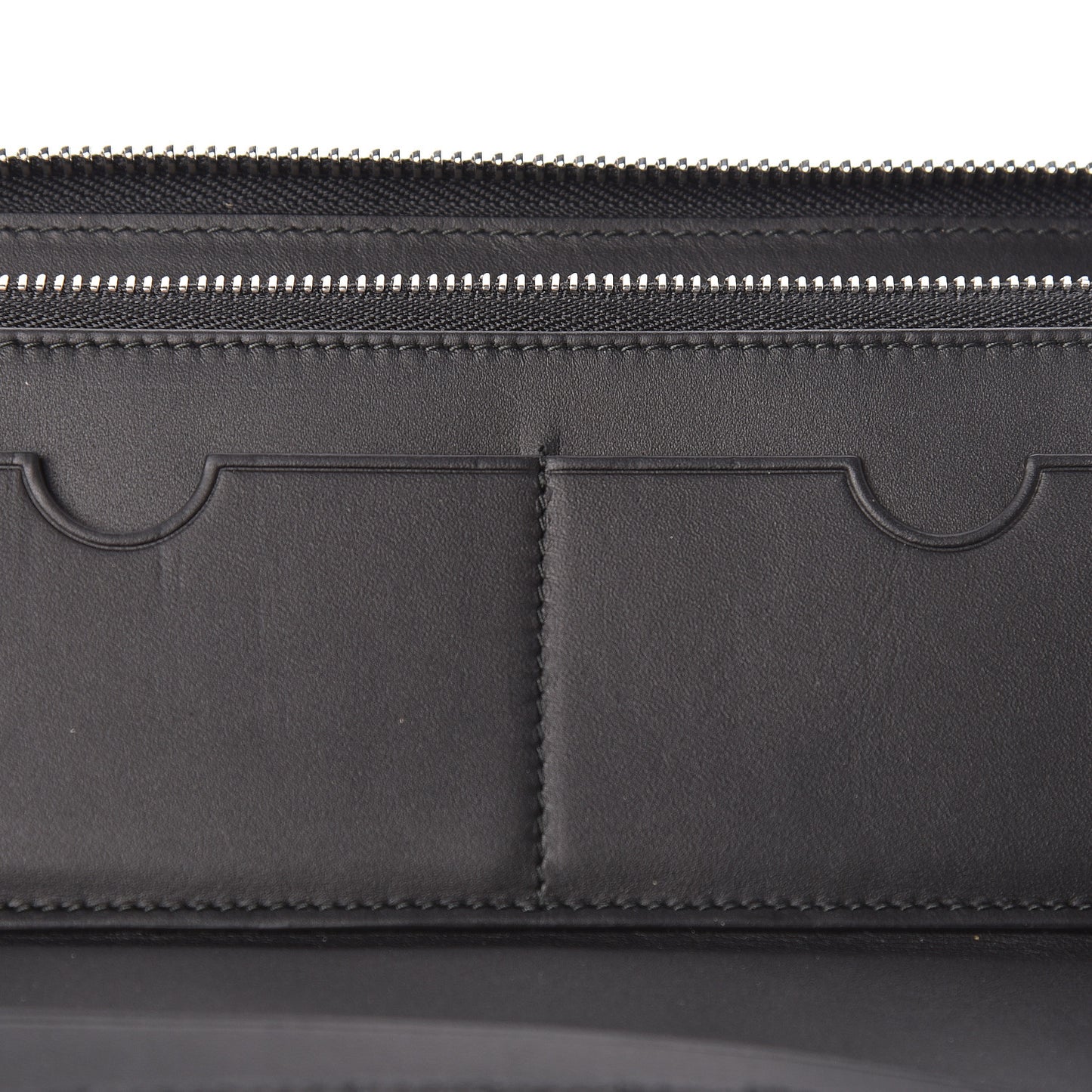 Calfskin Puzzle Open Wallet Black