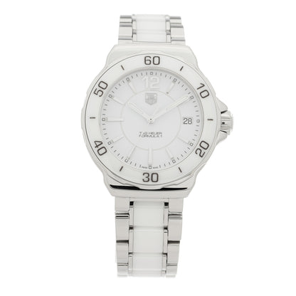 Tag Heuer Stainless Steel Ceramic 34mm Formula 1 Lady Quartz Watch White WAH1211 1 of 4