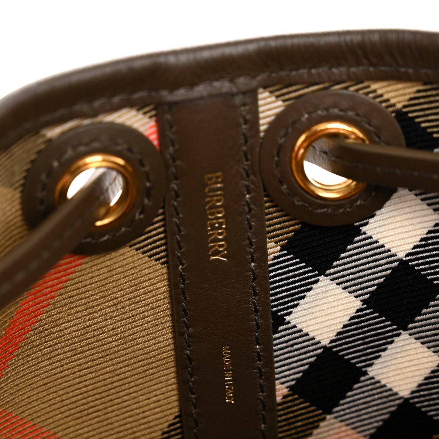 Nova Check Mini Bucket Bag Beige