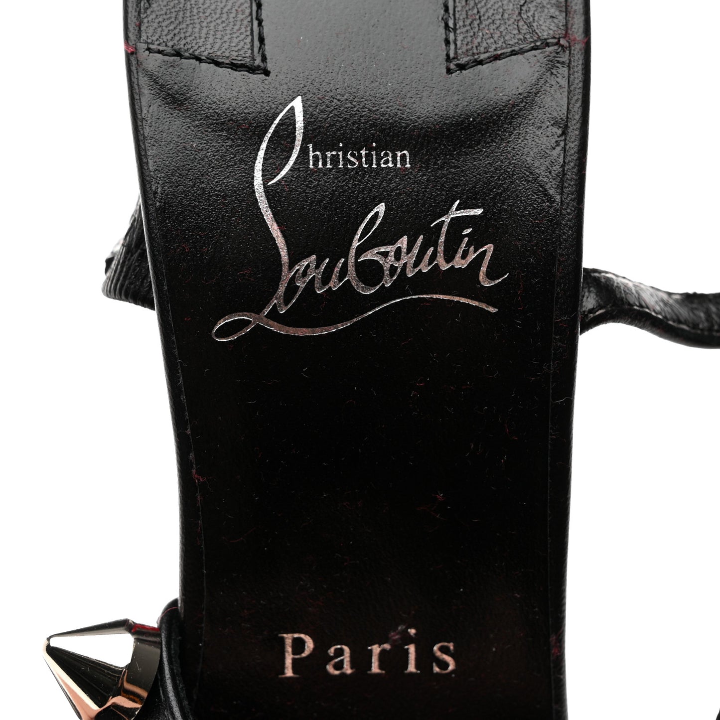 Calfskin Spikita Slingback 100 Stiletto Pumps 38.5 Black Silver