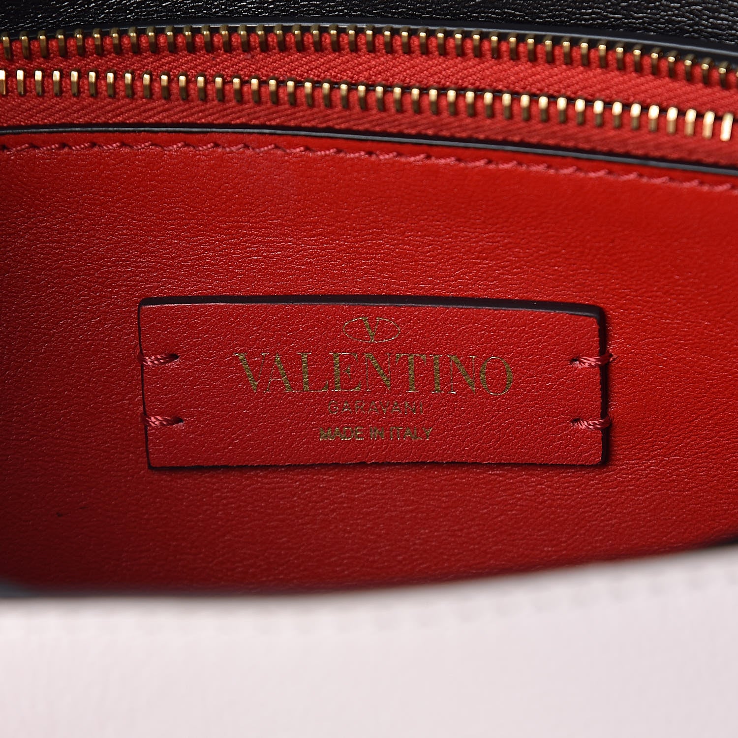 Valentino Garavani Buffalo Smooth Calfskin Small VRing Shoulder Bag Rose Cannelle White Cerise 6 of 9
