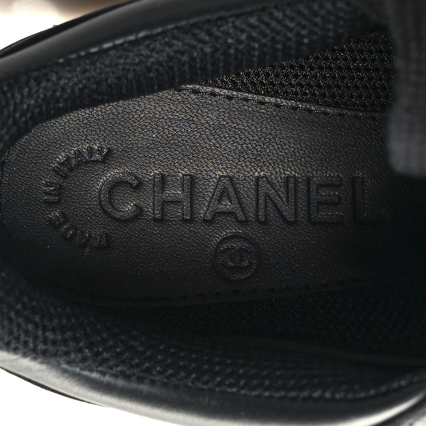 Calfskin Womens Sneakers 36 Black White