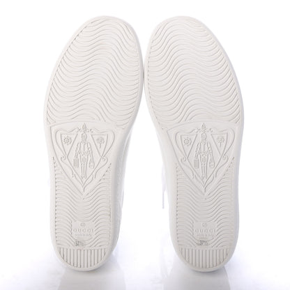Gucci Calfskin Miro Soft Tennis Embroidered Womens Ace Sneakers 37.5 White Rio Blue 5 of 9
