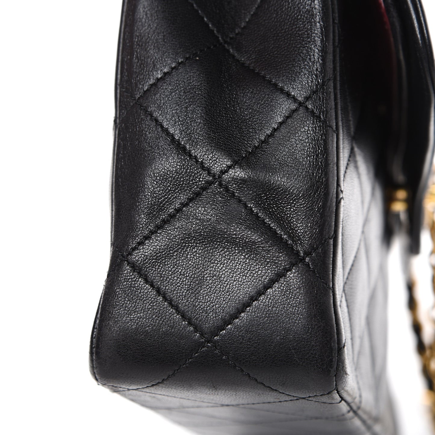 Lambskin Quilted Small Double Flap Black