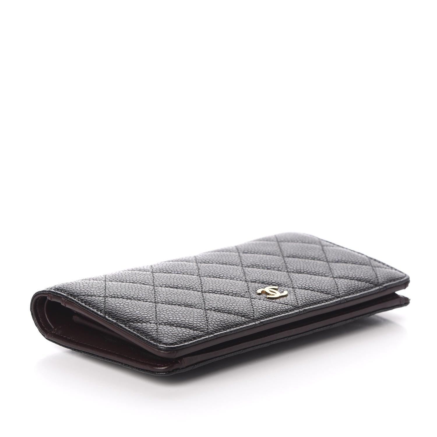 Chanel Caviar Quilted Yen Wallet Black 4 of 11