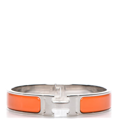 Hermes Enamel Clic Clac H Narrow Bracelet PM Orange 1 of 5