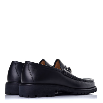 Gucci Laredo Calfskin Mens Horsebit Loafers 7.5 Black 8 of 19