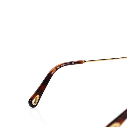 Chloe Rosie Bevelled Round Sunglasses CE142S Gold Gradient Brown 6 of 7