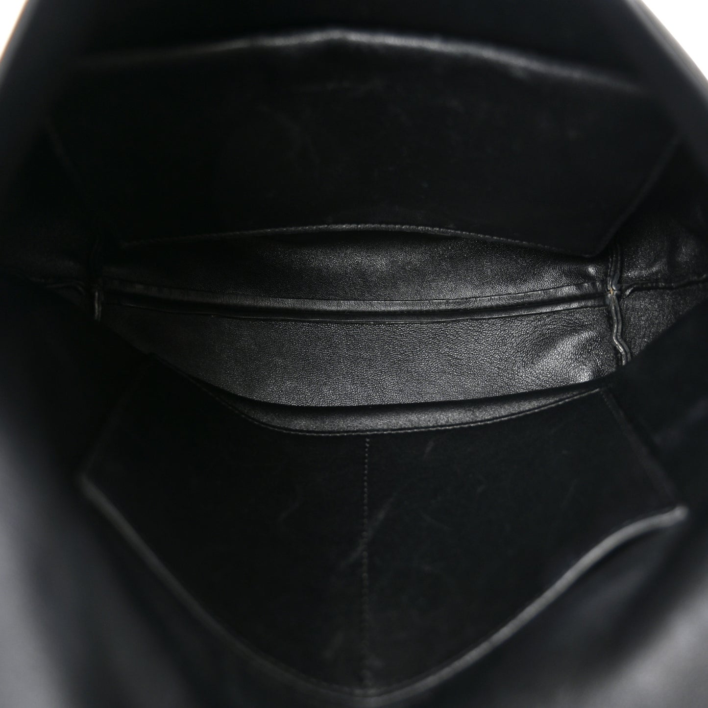 Smooth Calfskin Flap Clasp Bag Black