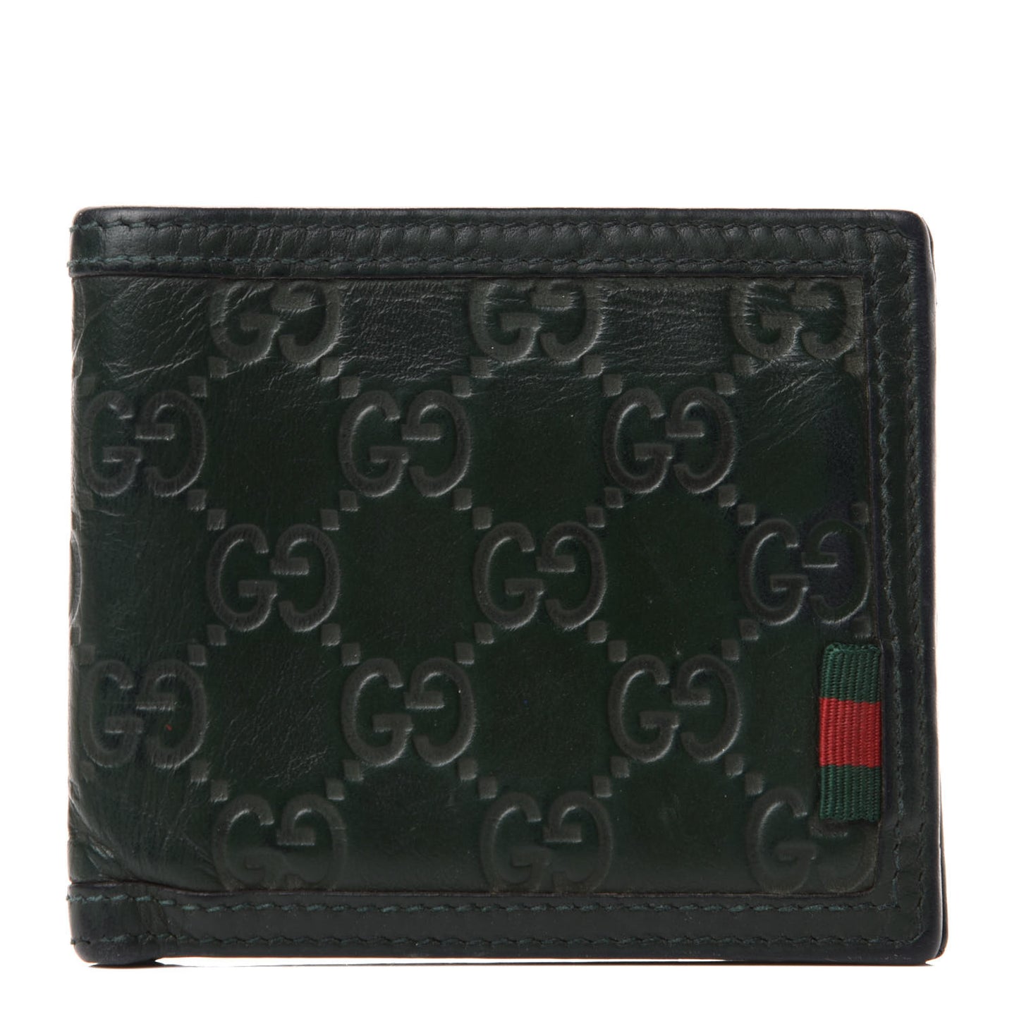 Guccissima Web Board Bi-Fold Wallet Green