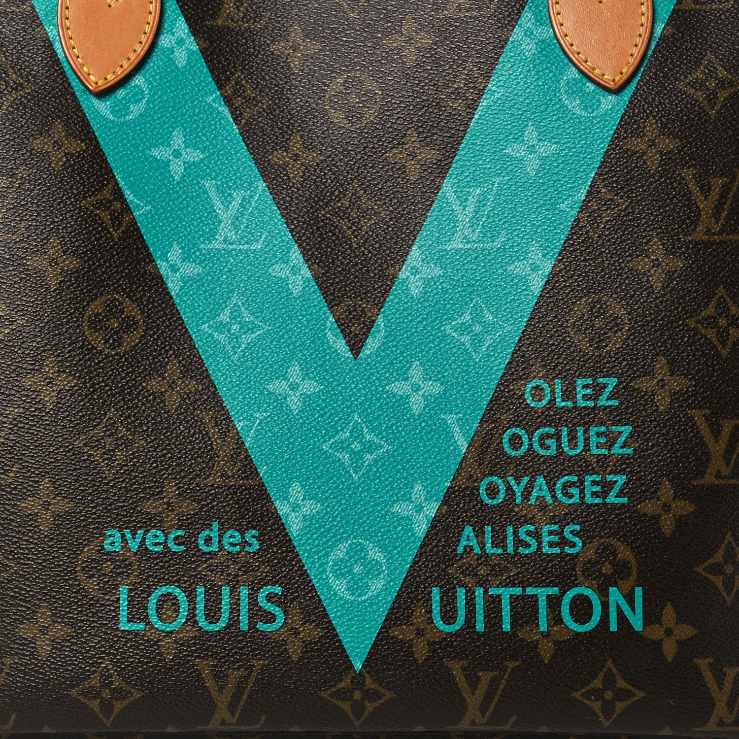 Louis Vuitton Monogram V Neverfull MM Turquoise 9 of 23