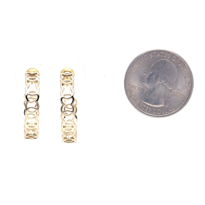 Chanel Metal CC Hoop Earrings Gold 2 of 4